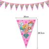 Conjunto Cachorrinha Patrulha Canina Rosa Temático Decoração Toalha de Mesa Prato Copo de Papel Decorações Festa de Aniversário Infantil