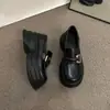 Zapatos de Cuero Estilo Francés, Zapatos de Salón de Moda, Nuevos Modelos Primavera y Otoño 2026, Mocasines de Suela Suave y Suela Gruesa, Zapatos Mary Jane Versátiles para Uso en Exteriores