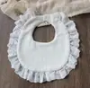 Babero de Encaje Grueso Coreano con Bolsillo para Bebé Niña Impermeable Bonito Bordado en Forma de U de Princesa Toalla para Saliva