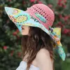 Chapéu de Sol de Praia Feminino de Verão Novo Estilo com Topo Arredondado e Aba Larga, com Proteção UV e Sombreamento