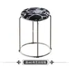 Taburete Redondo Grueso para el Hogar, Taburete de Madera Maciza, Taburete Redondo Moderno de Hierro Forjado, Taburete Reforzado de Acero Apilable, Juego de Taburetes, Banco
