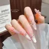 Acessórios de Arte de Unha com Diamantes de Cereja em Liga, Diamantes de Unha de Frutas com Laço Vermelho Fofo e Fresco, Decoração Exquisite Atacado
