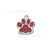 Accesorios de joyería diy color esmalte gota brillo huellas de perro mascota perro colgante logo imprimible etiqueta anti-pérdida
