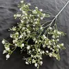 150 Gipsófila de Rama Alta Flores Pequeñas Decorativas de Plástico, Flores Artificiales para Ramos de Boda, Decoración de Sala de Transmisión en Vivo, Flores Artificiales Realistas