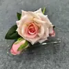 Decoración de Flor Artificial Rosa con Borde Rizado, Adorno de Flor Artificial, Centro de Mesa, Flor Eterna para Sala de Estar, Rosa de Flor Falsa