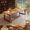 Escritorio para sala de estar, escritorio largo grande para leer y estudiar, mesa de comedor para el hogar, mesa doble larga, estación de trabajo para computadora