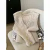 Chaleco de Punto de Cuello en V Estilo Old Money 2026 Primavera, Otoño, Invierno Chaleco de Punto de Gama Alta Suave y Acogedor Top para Vestir sin Mangas