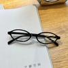Gafas de celebridad de Internet con montura marrón retro, gafas de nerd con miopía, montura ovalada, gafas de estilo coreano para estudiantes, gafas lisas anti-luz azul para mujeres