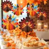 Decoración colgante de bola de panal de abeja de Amazon Turquía Fiesta de Acción de Gracias Tema de Otoño Centro de mesa Decoración de ambiente