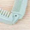 Peine plegable pequeño y lindo para estudiantes, doble uso, portátil, para viajes al aire libre, peine de plástico para rizar, dientes finos, peine plegable