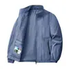 Popular Transfronteriza Primavera y Otoño Nueva Chaqueta de Cuello Alto para Hombre Suelta Casual Talla Grande para Hombre Cortavientos Chaqueta Superior Hombre