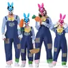 Disfraz de Conejo de Halloween Pascua Carnaval Traje de Monos de Dibujos Animados Disfraz Creativo para Fiesta de Cosplay y Actuación
