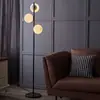 Lámpara de pie minimalista posmoderna para sala de estar, bola de cristal, estudio, dormitorio, mesita de noche, nórdica, creativa, de mármol