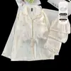 Conjunto de Pijama de Manga Larga Jacquard de Seda Hielo para Niñas con Almohadillas en el Pecho, Suave y Sencillo, Adecuado para Ropa de Casa