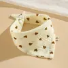 Babero para Bebé de 6 Capas de Gasa de Algodón con Forma de Pétalo Babero para Babas Babero para Recién Nacido Clase A Pañuelo Bandana Babero Antivómitos