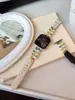 Cuentas Planas de Colores y Correa de Cuero Adecuado para Apple Watch iWatch 12ª Generación 11/10