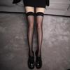 Calcetines Sexy Acolchados de Patrón Oscuro de Muslo Ancho, Calcetines Largos Adelgazantes de Puro Deseo Hasta la Rodilla, Medias Negras Acolchadas Estilo JK Japonés de Muslo Medio