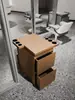 Mostrador de Herramientas para Barbería, Gabinete de Acero Inoxidable de Doble Cara para Salón de Peluquería, Almacenamiento con Cajones y Estante para Secadoras