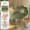 Taburete de tocador estilo crema, Silla de maquillaje giratoria, Silla de dormitorio de alta gama de lana de cordero para niñas, Silla de espino confitado, Silla de manicura