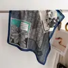 Pañuelo Cuadrado Pequeño Japón y Corea del Sur Diseño de Estampado de Nicho Personalidad Elegante Elegante Pañuelo Nuevo Verano 2025 Delgado Protección para el Cuello Cuello