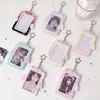 Estilo Girly Hisocute Portatarjetas Rígido de 3 pulgadas para Proteger Tarjetas de Idolos, Tarjetas de Campus, Tarjetas de Autobús, Tarjetas de Identificación y Porta Tarjetas