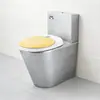 Inodoro de Acero Inoxidable 304, Inodoro para Baño de Hotel, Inodoro de Bajo Consumo Tipo Sifón, Inodoro Antiolor para Baño de Centro Comercial