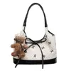 Bolsa de Lona Nueva 2026 para Mujer, Bolsa de Viaje, Bolsa con Lazo, Lindo Bolso de Hombro de Lona, Dulce Bolsa de Mariposas para Mujer