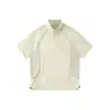 Ropa Acu para Hombre Media Cremallera Cuello Alto Malla Transpirable Manga Corta Hombre 2026 Verano Casual Holgado Secado Rápido Top Camiseta
