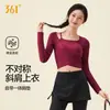 Top deportivo 361 deg para fitness y yoga con almohadillas en el pecho, top deportivo de manga larga para pilates, ropa deportiva de manga larga para fitness
