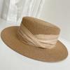 Nuevo estilo sombrero de paja de verano para mujer sombrero de sol sombrero de sol con cinturón decorativo de alto nivel sombrero Joker venta al por mayor