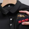 (Se admite la entrega en una sola pieza) Camiseta de manga corta para hombre de verano bordada talla grande polo shirt moderna de negocios Comercio exterior Al por mayor