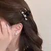 Pinza de Garra Pequeña con Strass de Estrella de Cinco Puntas en Forma de Corazón para Mujer, Pinza de Garra Exquisita de Gama Alta para Medio Cabello, Accesorio para el Cabello Tipo Pinza de Tiburón
