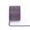 Cadena de garra Weichen con diamantes de imitación de vidrio galvanizado, cadena de garra densa de metal de una sola fila, electroforesis DIY, accesorios de joyería para ropa, lote