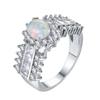 Anillo mujer Amazon AliExpress Platino +6*8mm blanco ovalado Anillo Aobao anillo hombre una generación de cabello