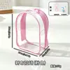 Nova bolsa de armazenamento transparente, 15cm, perfeita para carregar uma boneca de bebê ao sair; Bolsa transversal transparente de PVC, ideal para guardar e exibir bonecas de algodão