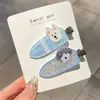Pinzas florales para el pelo estilo coreano para mujer, pinzas laterales elegantes y exquisitas, pasadores de lazo lindos, pasadores de colores al por mayor