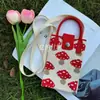 Nova Bolsa de Celular de Tricô Estilo 2026 com Design de Desenho Animado Fofo, Bolsa de Celular de Tricô Transversal Fashion e Versátil