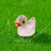 Micro-paisagem Fofa Glitter Fino Pato Amarelo Pequeno Boneca Acessórios Decorativos DIY Mini Ornamento de Mesa