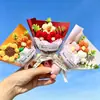 Ramo de pompón de lana tejido, flores artificiales, mini ramo de girasol, flores falsas, recuerdos, venta al por mayor, transfronterizo