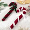 Novo produto transfronteiriço: Enfeites de bengala em forma de laço vermelho e verde, adereços para vitrine de árvore de Natal DIY, decorações suspensas e enfeites - disponíveis em estoque