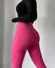 Pantalones de yoga de cintura alta que levantan los glúteos, sin incomodidad, secado rápido, pantalones de fitness con control de abdomen, no es necesario usar ropa interior, pantalones largos ajustados para Pilates