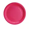 Platos Redondos de Color Sólido Rojo Rosa en Stock para Decoración de Fiesta de Cumpleaños, Platos de Papel Desechables, Manteles, Cuchillos, Tenedores y Cucharas