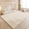 Alfombra de Cachemira Sintética Sala de Estar Alfombra para Sala de Estar Completa Sofá Mesa de Café Estilo Crema Dormitorio Felpudo de Piso Estilo Crema Hogar