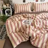 Conjunto de cama de três peças Conjunto de lençol de algodão lavado capa de edredom lençol conjunto de quatro peças Fabricante de dropshipping atacado