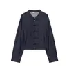 Moda femenina europea y americana transfronteriza AliExpress superventas chaqueta casual retro con botones y cuello mao
