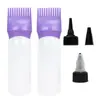Set de Cuidado del Cabello con Botella para Aceite con Tapa de Punta, Botella para Cuidado del Cabello, Herramientas de Peluquería, Botella para Limpieza en Seco, Peine con Champú para Teñir el Cabello