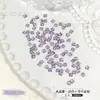 Huazi Corte 100 Mini Diamantes Planos Invertidos, Joyería para Manicura, Uñas de Diamante Morado Aurora de Forma Especial, Brillantes