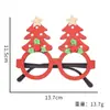 Gafas de Decoración Navideña para Niños, Accesorios Fotográficos para Ambiente de Fiesta Navideña, Montura de Gafas con Lazo de Papá Noel