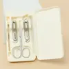 Maleta Transfronteriza Set de 8 Piezas Cortaúñas Cortaúñas Antisalpicaduras Herramienta de Manicura Portátil Set de Cortaúñas
