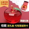 Adorno de Manzana de Cristal Navideño para Interior de Coche, Decoración de Interiores Auspicioso Lindo Fruta Buen Regalo para Regalar